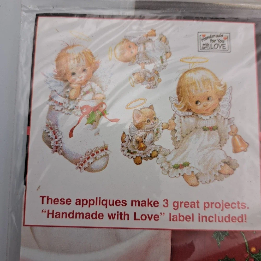 Dimensions Fashion Art Iron Ons Lot Of 7 Angels Christmas Granny Core